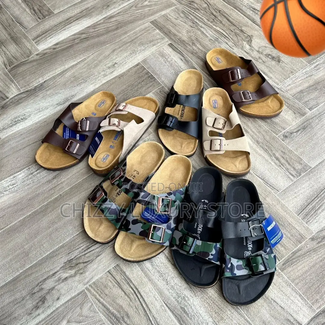 Birkenstock Quality Luxury Men Genuine Leather Sandals