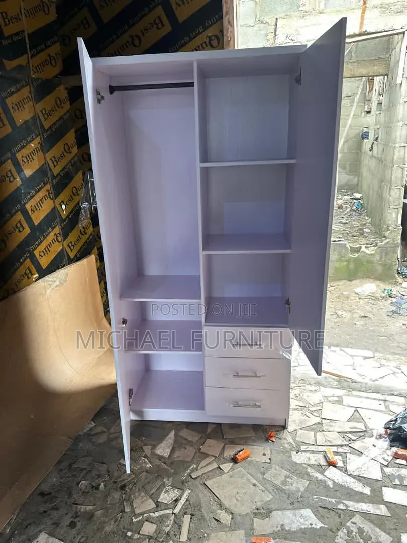 N.I.L White 3 by 6 Wardrobe With Mirror