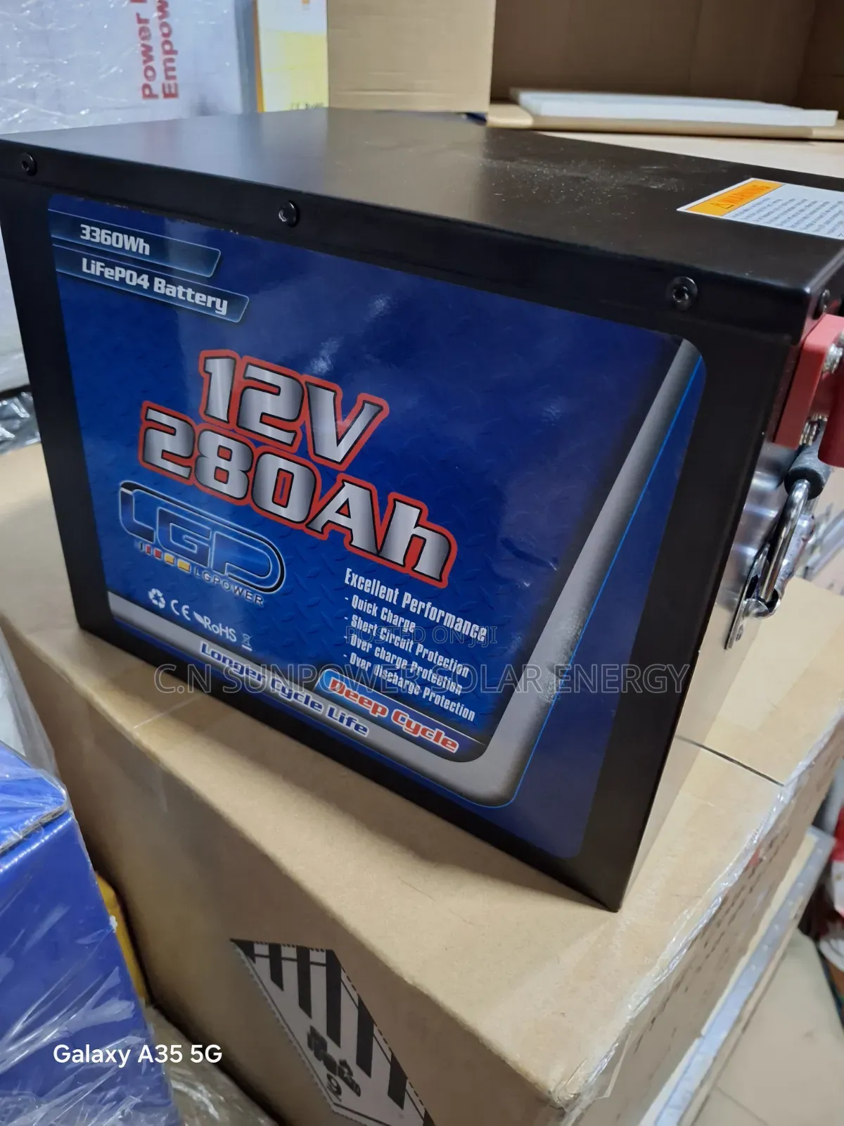 12v/280ahs Lgpower Lithium-Ion Phosphate Energy Storage Battery