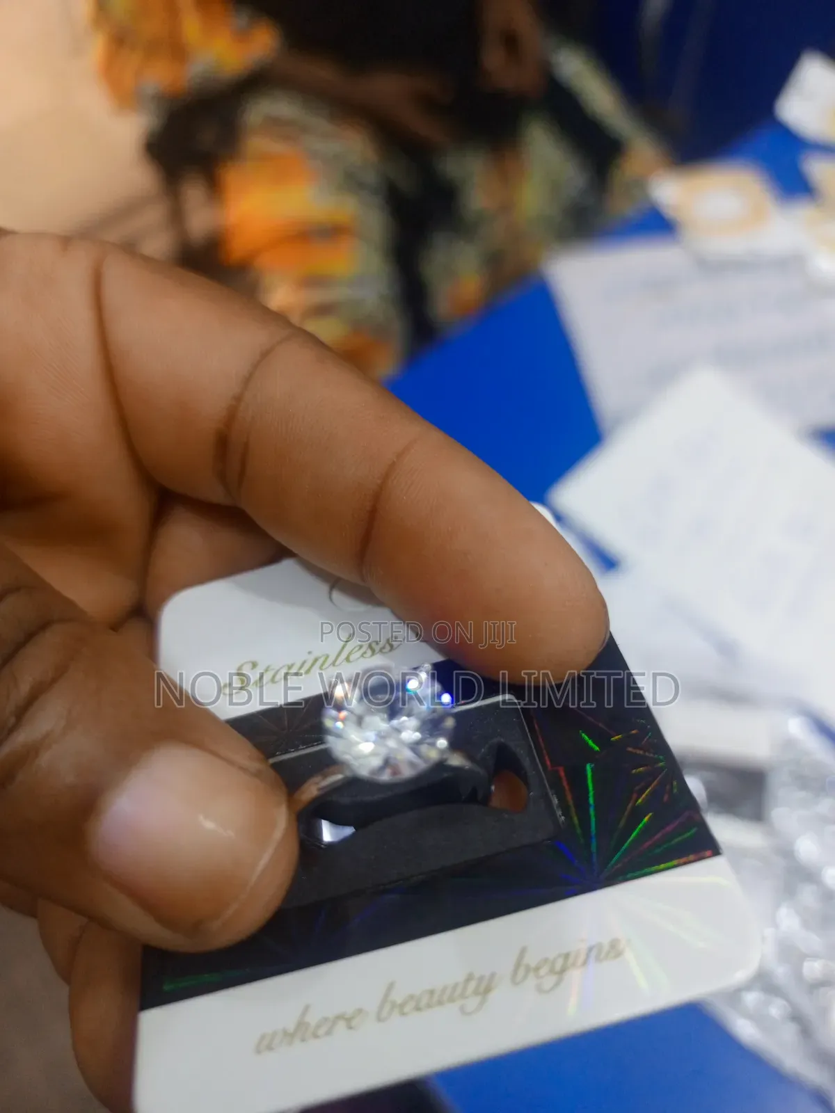 Non Tarnish Adjustable Steel Rings for Engagement and Proposal