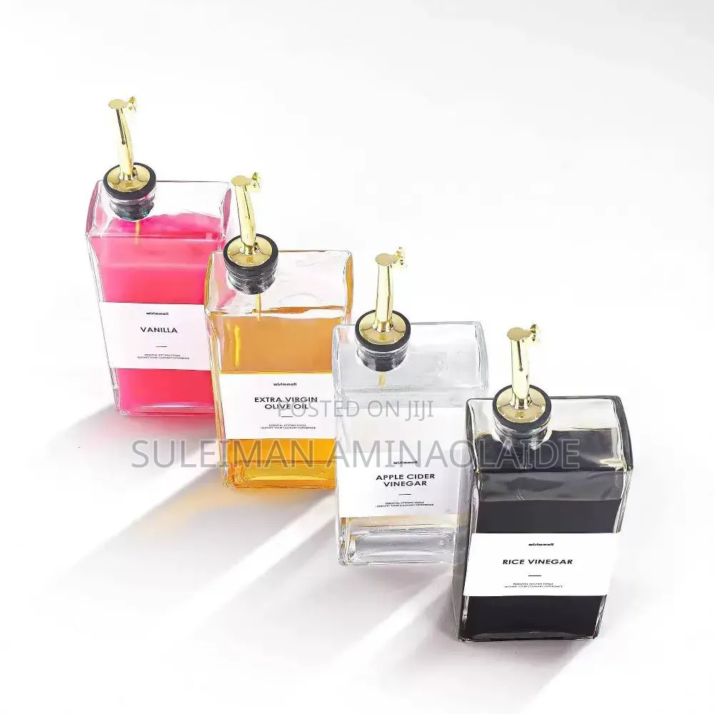 500ml Glass Oil Bottle With Label Sticker And Funnel