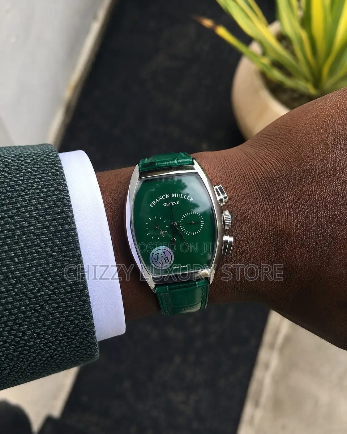 Franck Muller Quality Luxury Men Genuine Leather Wristwatch