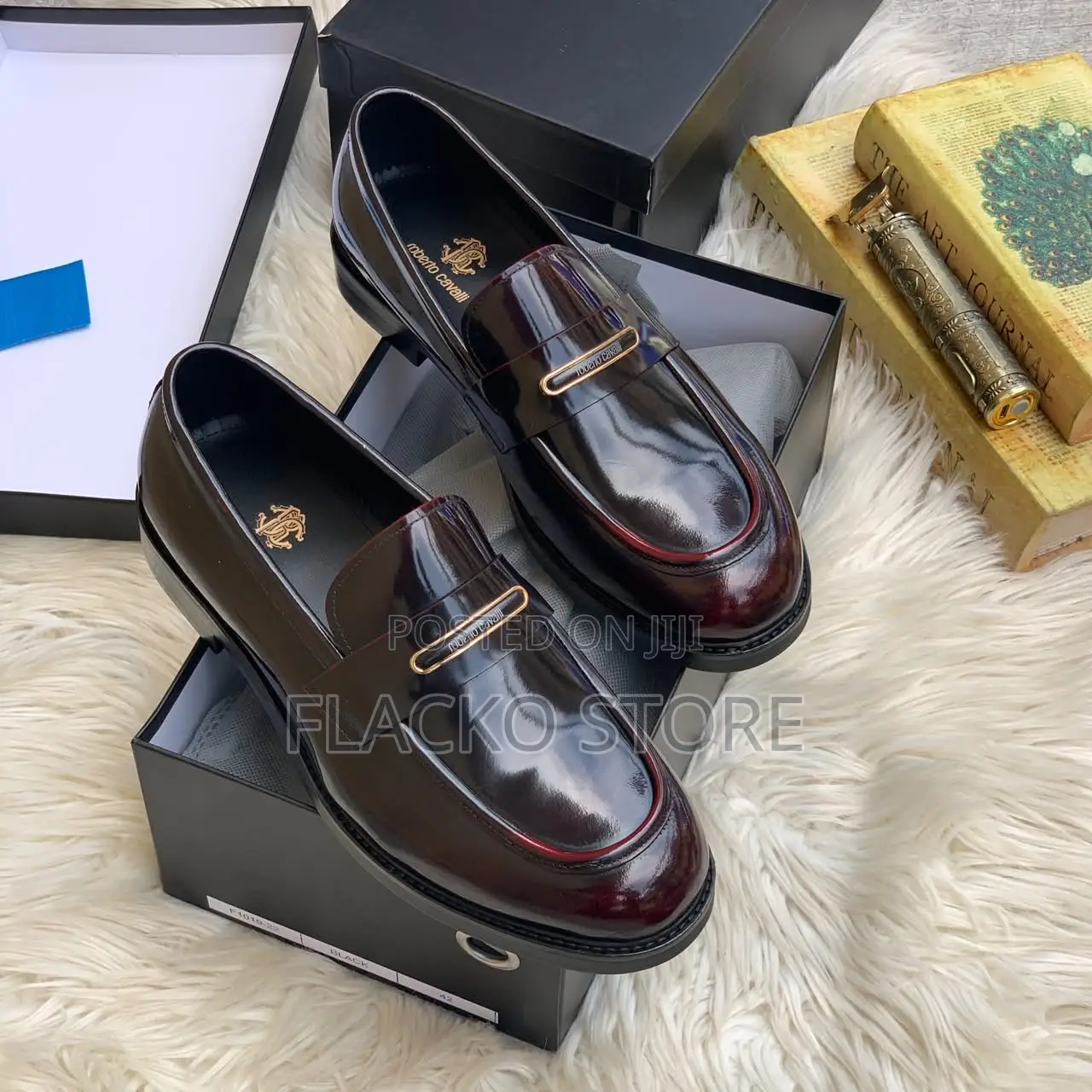 Original Roberto Cavalli Patent Loafers Shoes