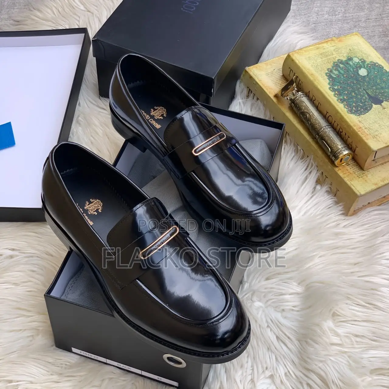 Original Roberto Cavalli Patent Loafers Shoes