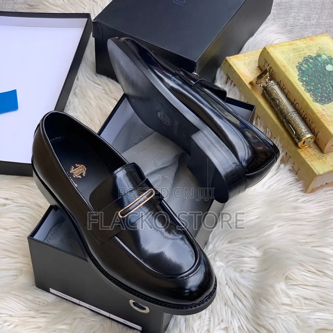Original Roberto Cavalli Patent Loafers Shoes