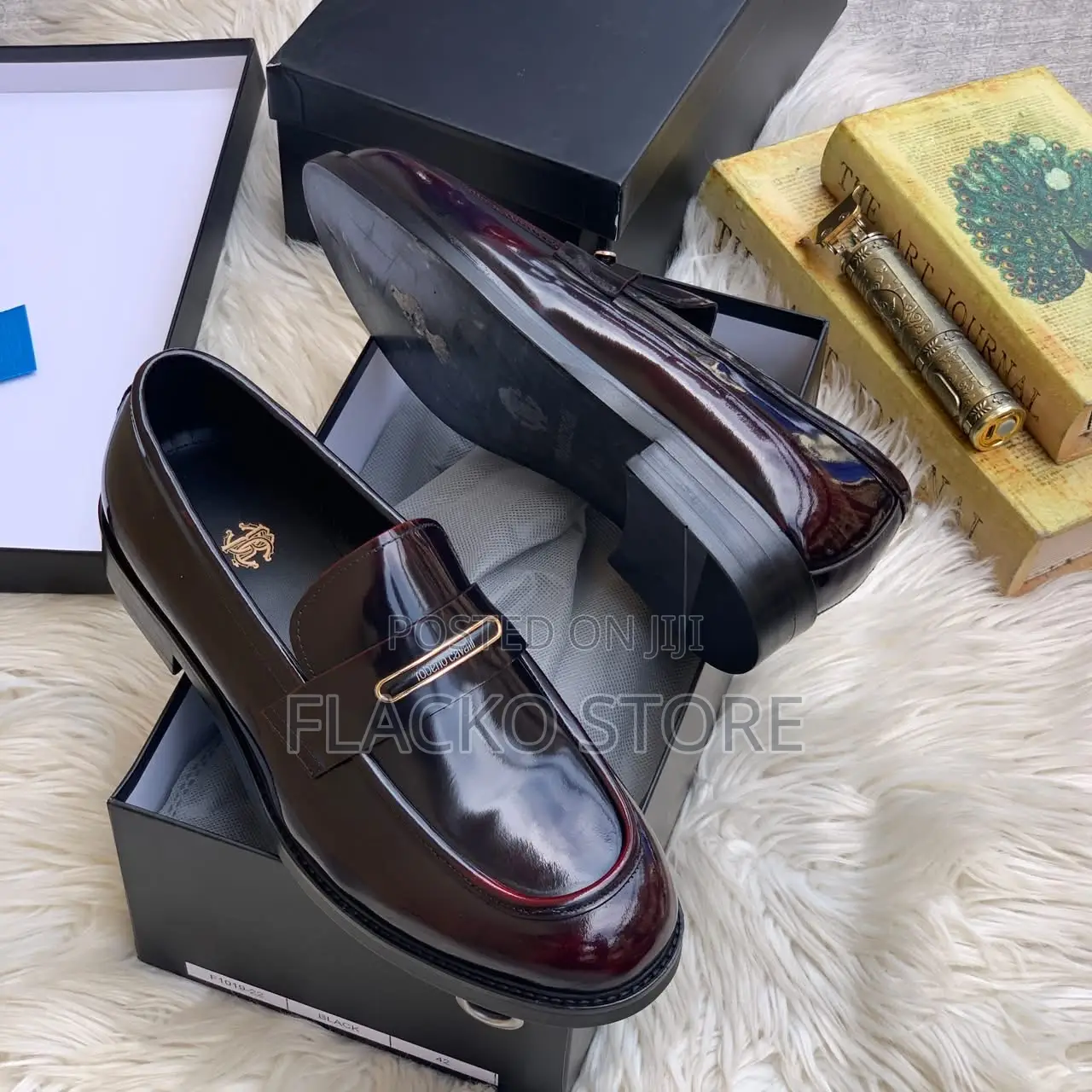 Original Roberto Cavalli Patent Loafers Shoes