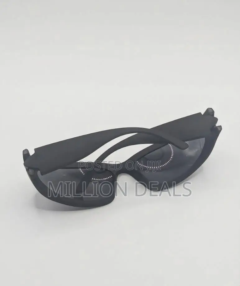 Wrap Around Oval Classic Men's Sunglasses Black