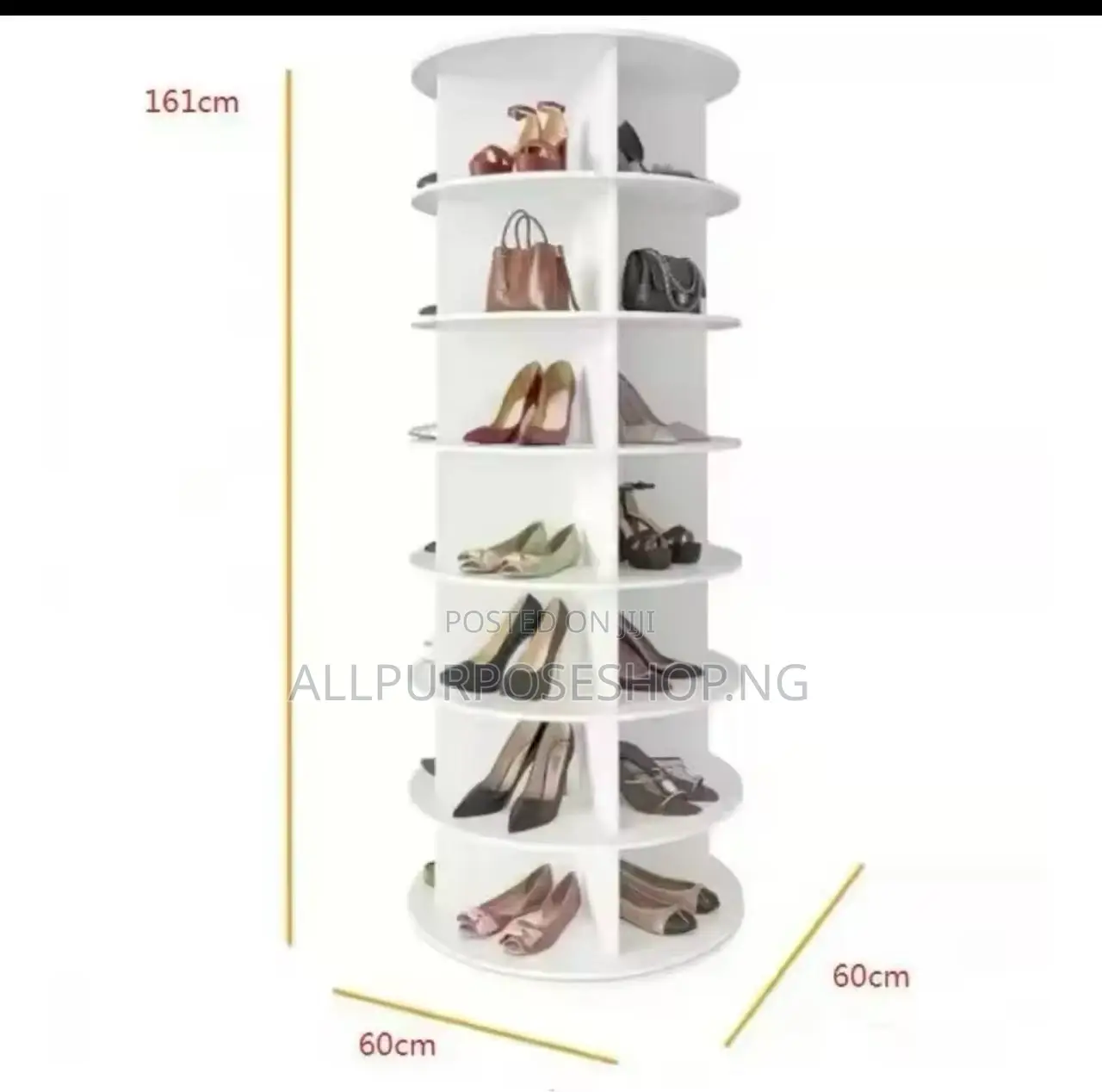 7 Tier Rotating Free Standing Shoe Space
