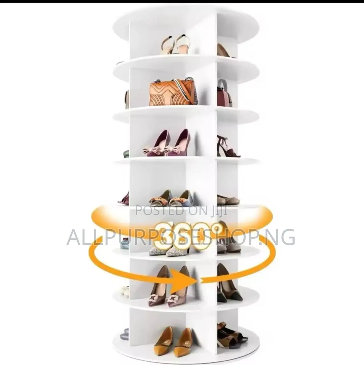7 Tier Rotating Free Standing Shoe Space
