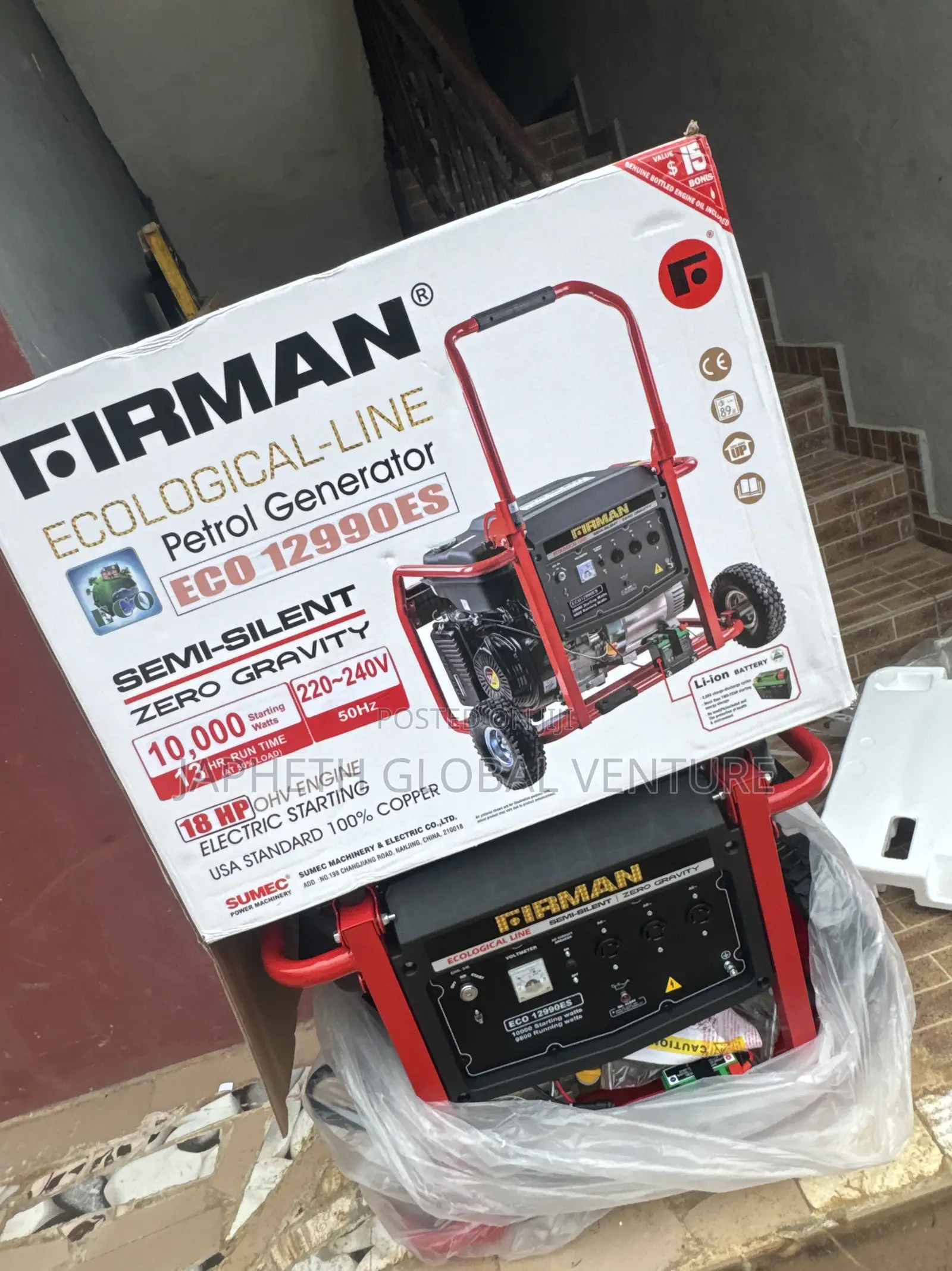 Firman Eco12990es Semi-Silent Generator for Home Business
