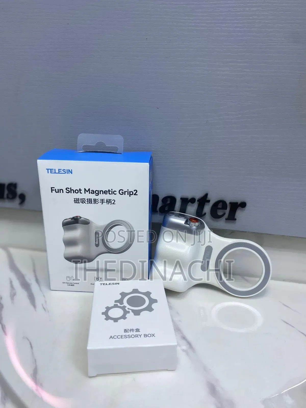 Telesin Fun Shot Magnetic Grip 2 With Selfie Ring Light
