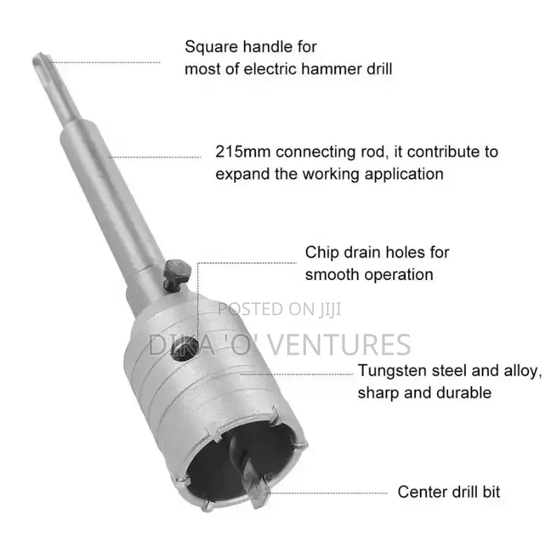 Carbide Drill Bit Dry Cutting 5mm Hollow Concrete Wall Saw Cutter For