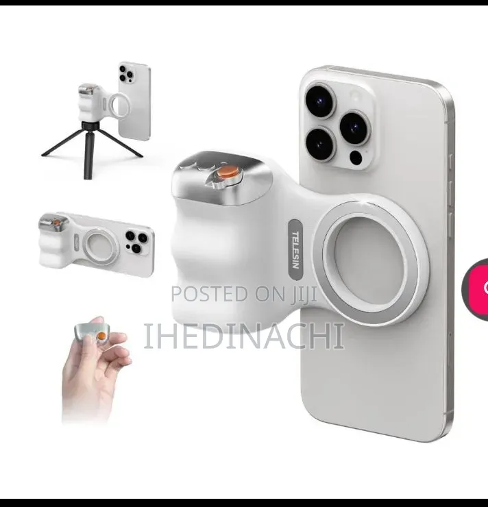 Telesin Fun Shot Magnetic Grip 2 With Selfie Ring Light