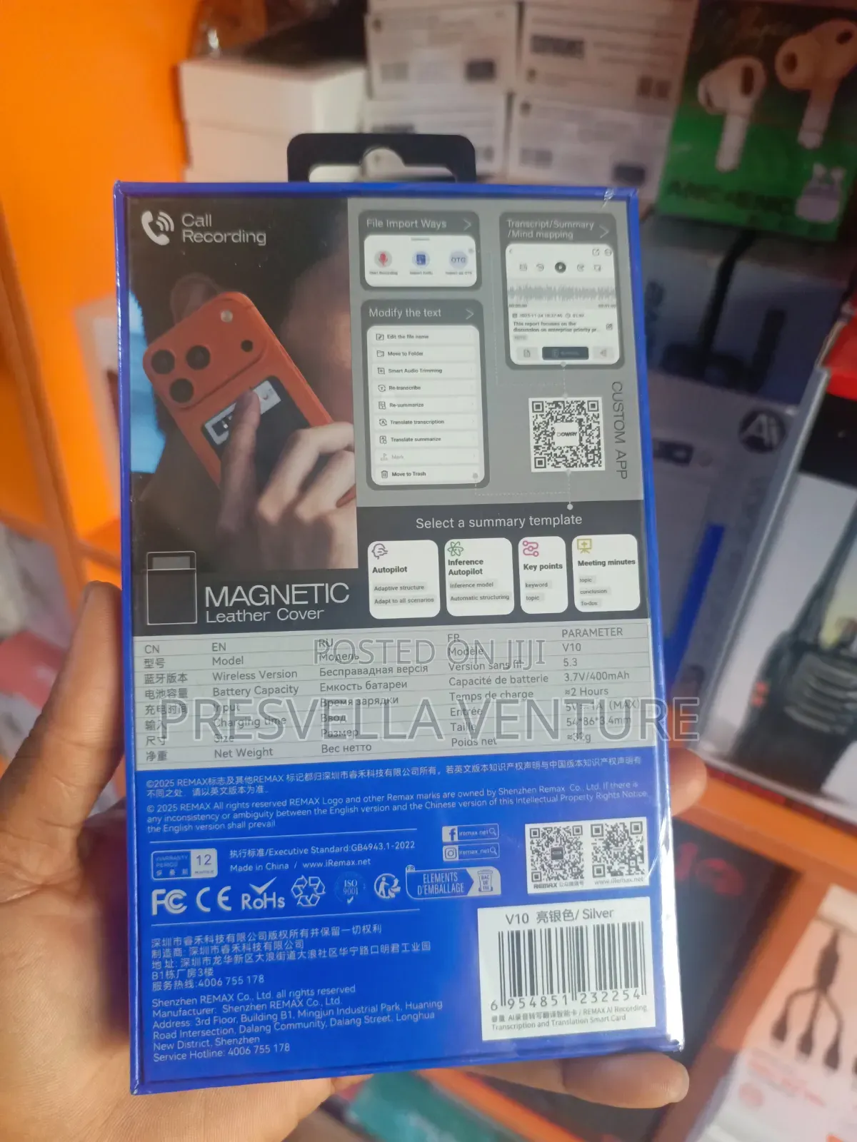 Remax V10 Ai Voice Recorder and Translator
