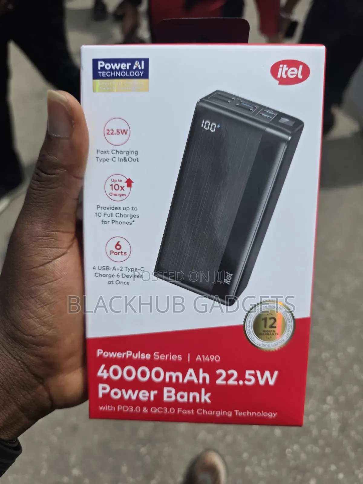 Itel Power Bank Pulse 40000mah 22.5w