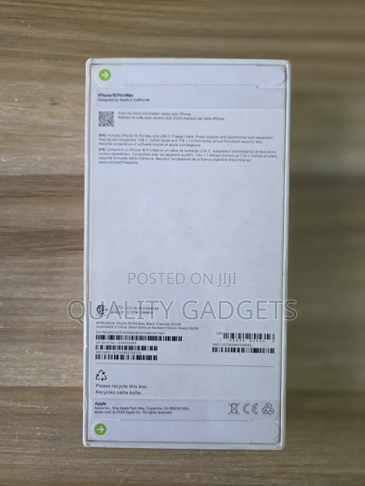 New Apple iPhone 16 Pro Max 512 GB Black