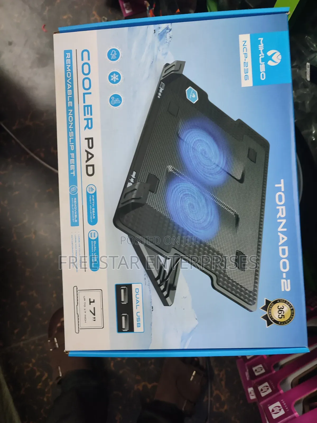 Tornado 2 Double Fan Laptop Cooling Pad.