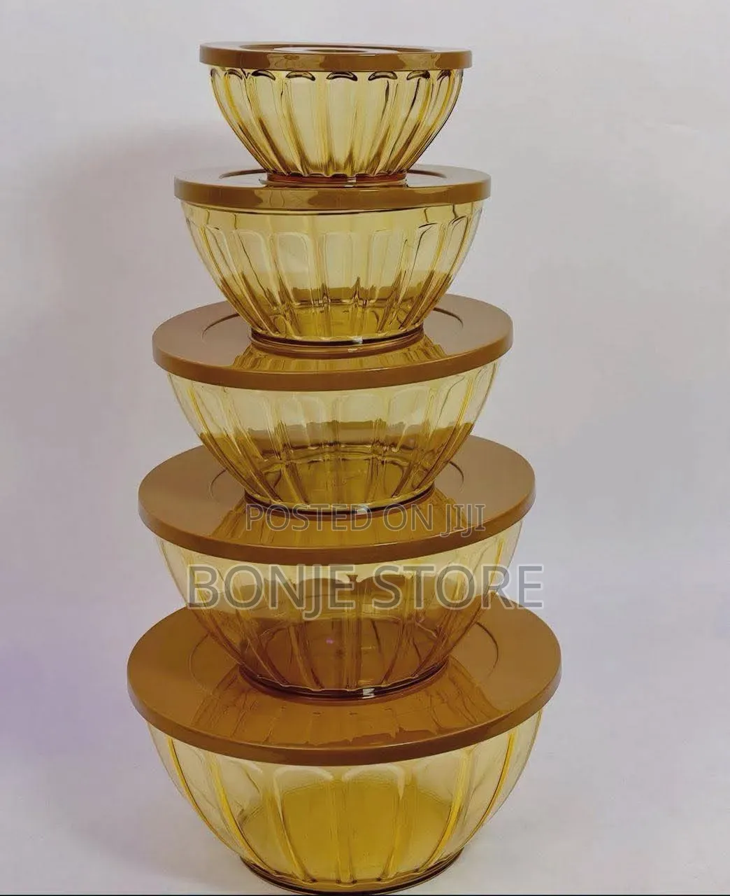 5 Pieces Salad Bowl With Lid Cover