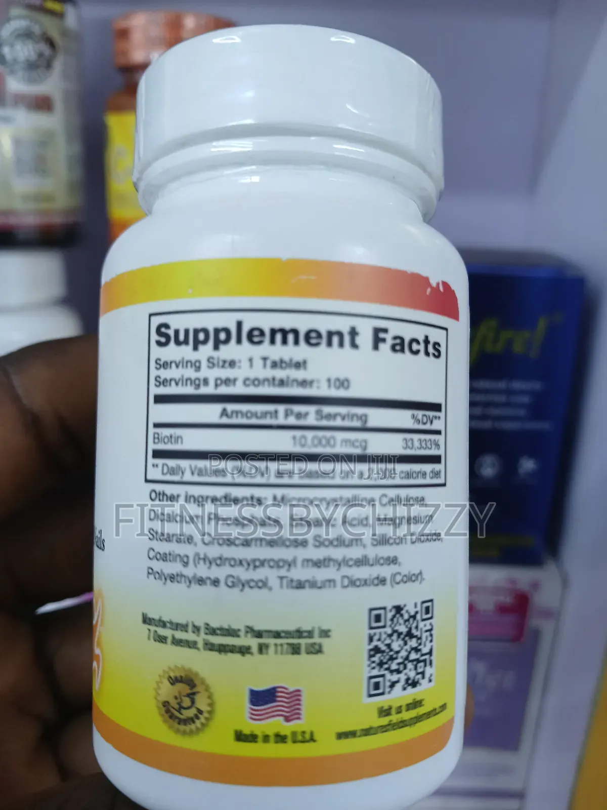 Naturesfield Biotin 10,000mcg Hair Skin and Nails X 100 Tablets