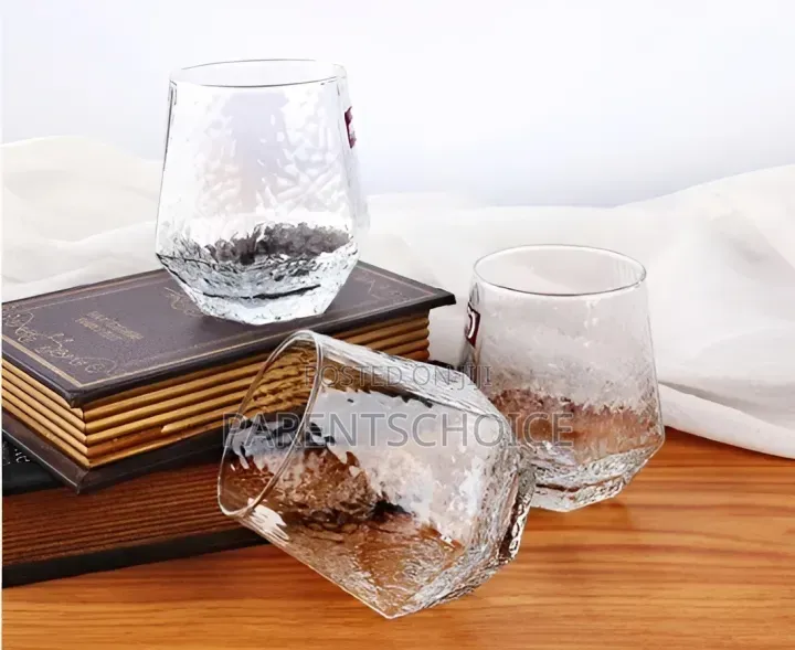 Diamond Shaped Whiskey Glass Cups - 6 PCS
