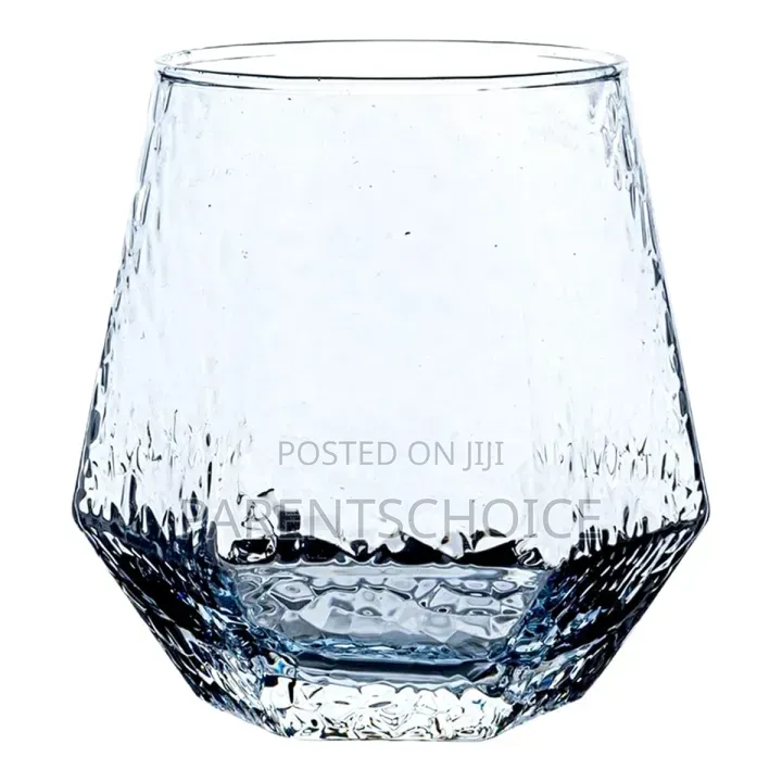 Diamond Shaped Whiskey Glass Cups - 6 PCS