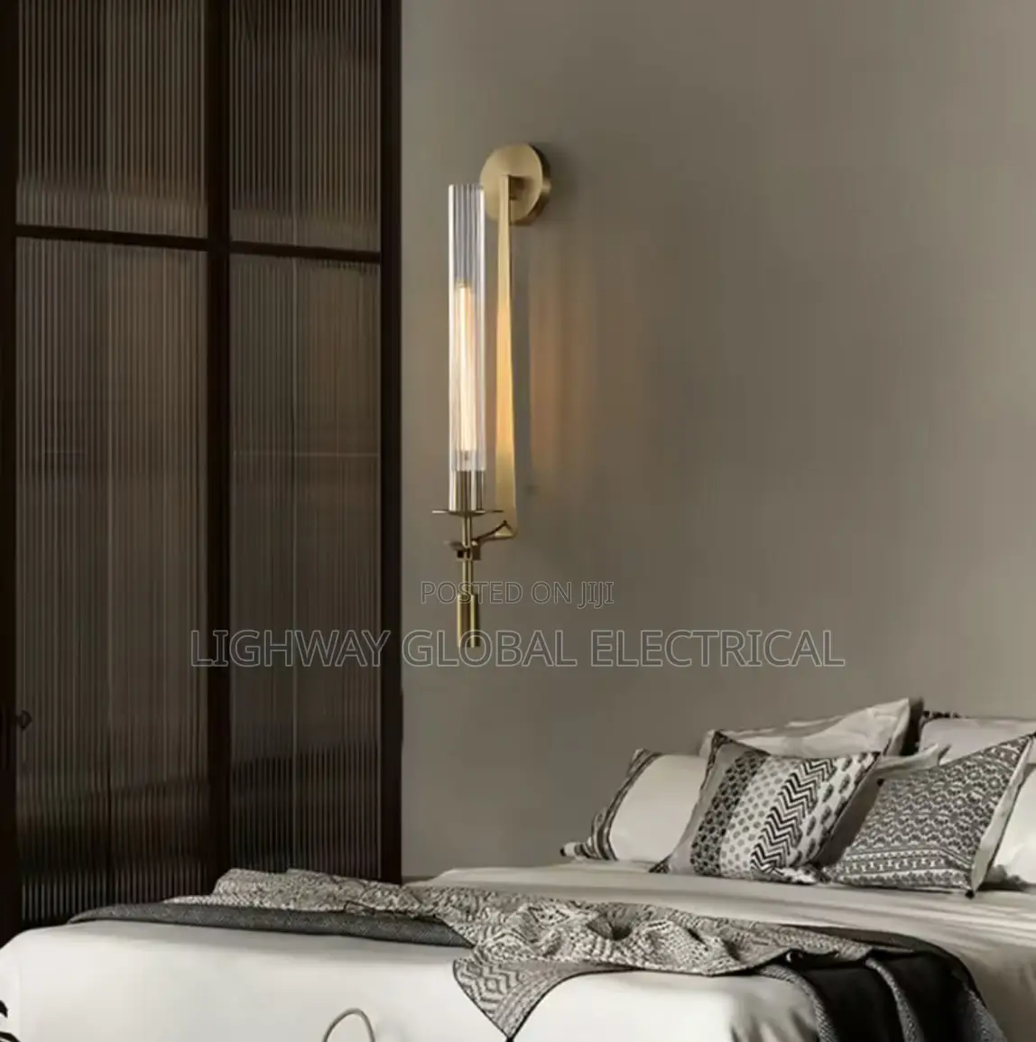 Nordic Creative Iron Glass Led Coppery Wall Light