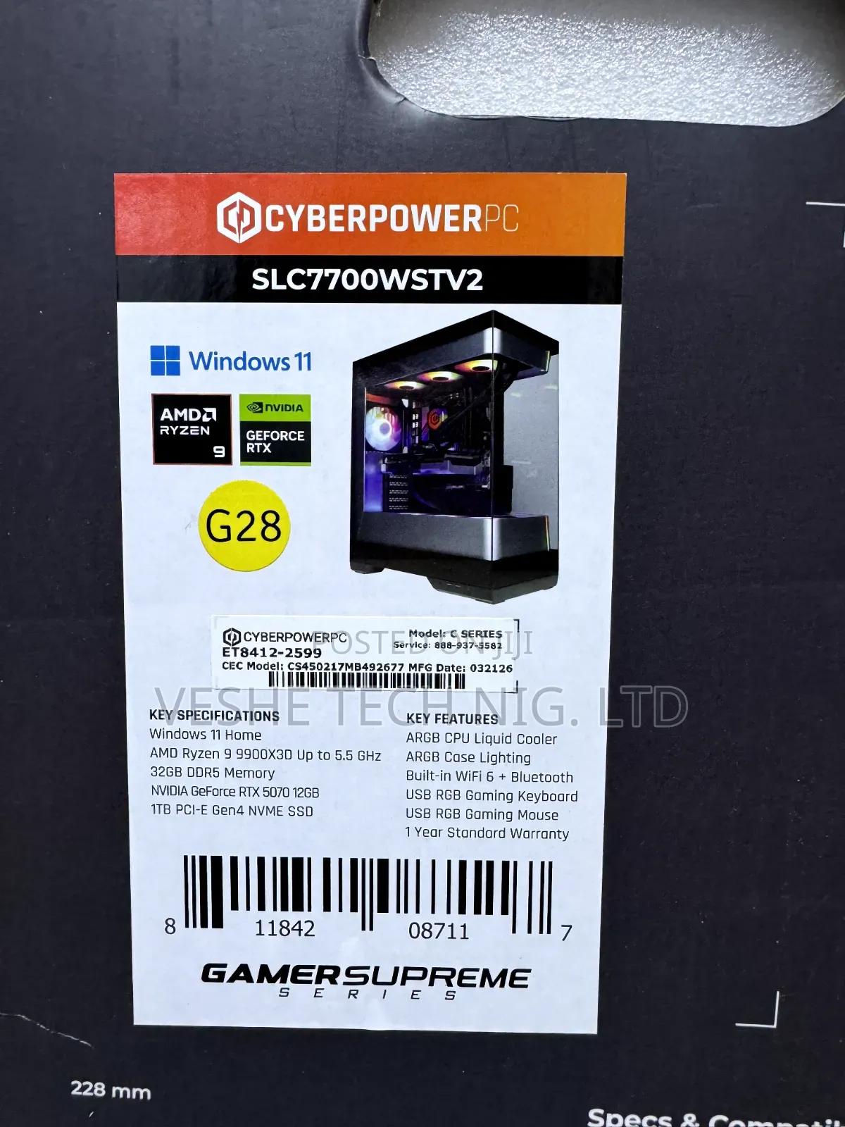 New CyberpowerPC AMD Ryzen 9X Configurator 32GB AMD Ryzen 9 SSD 1T