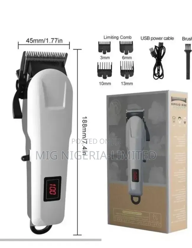 Professional Cordless Hair Clipper With Accessory