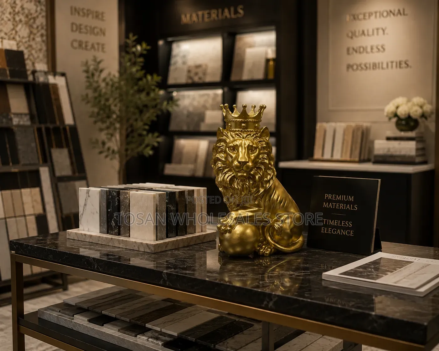 Big Lion Head Statue Animal Figurine