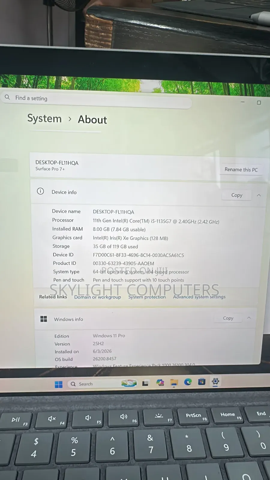 Laptop Microsoft Surface Pro 7+ 8GB Intel Core i5 SSD 128GB
