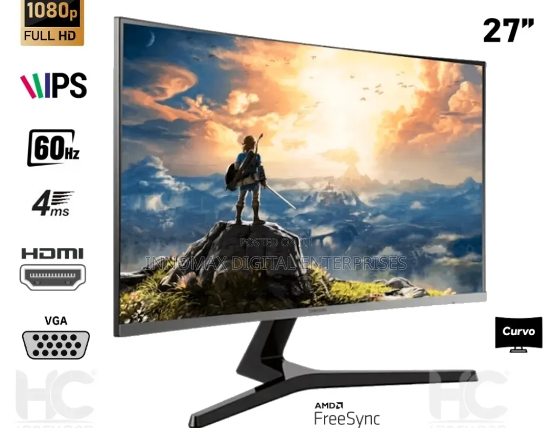 Samsung Curved 27" (Full Hd) Frameless Freesync, Hdmi, Eye Saver