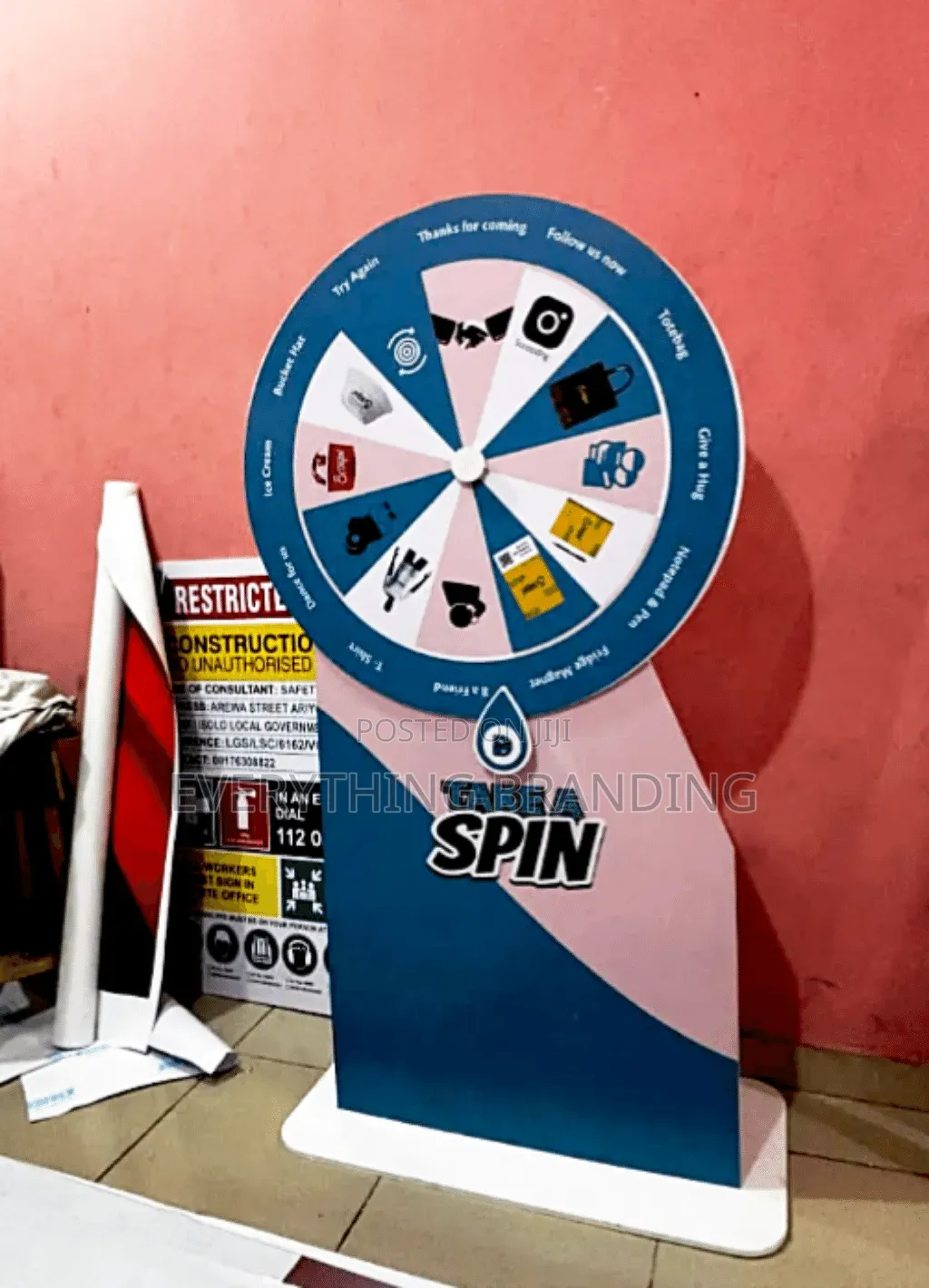 Trade Fair Promo Spin Wheel Stand Branding Display Wheel