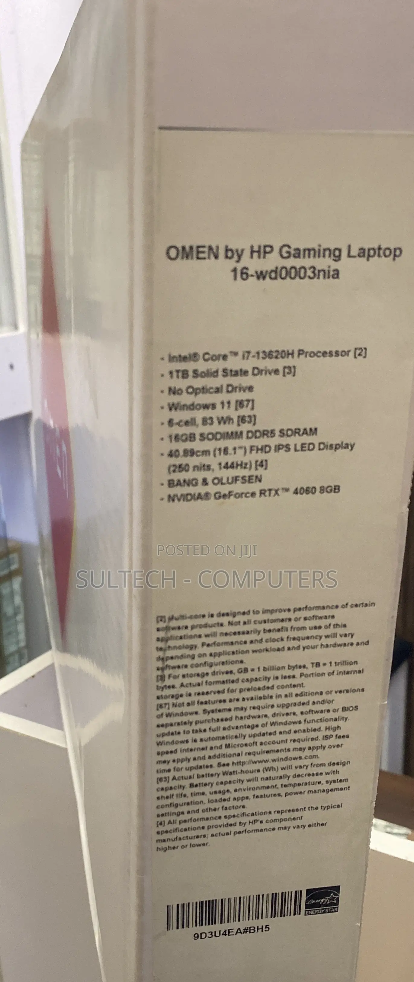 New Laptop HP Omen 16 16GB Intel Core i7 SSD 1T