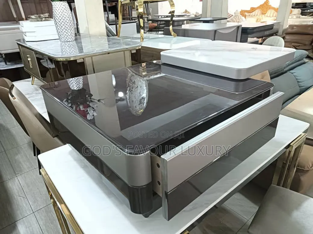 Best Quality Coffee Table Set With Semi-Attached Side Table