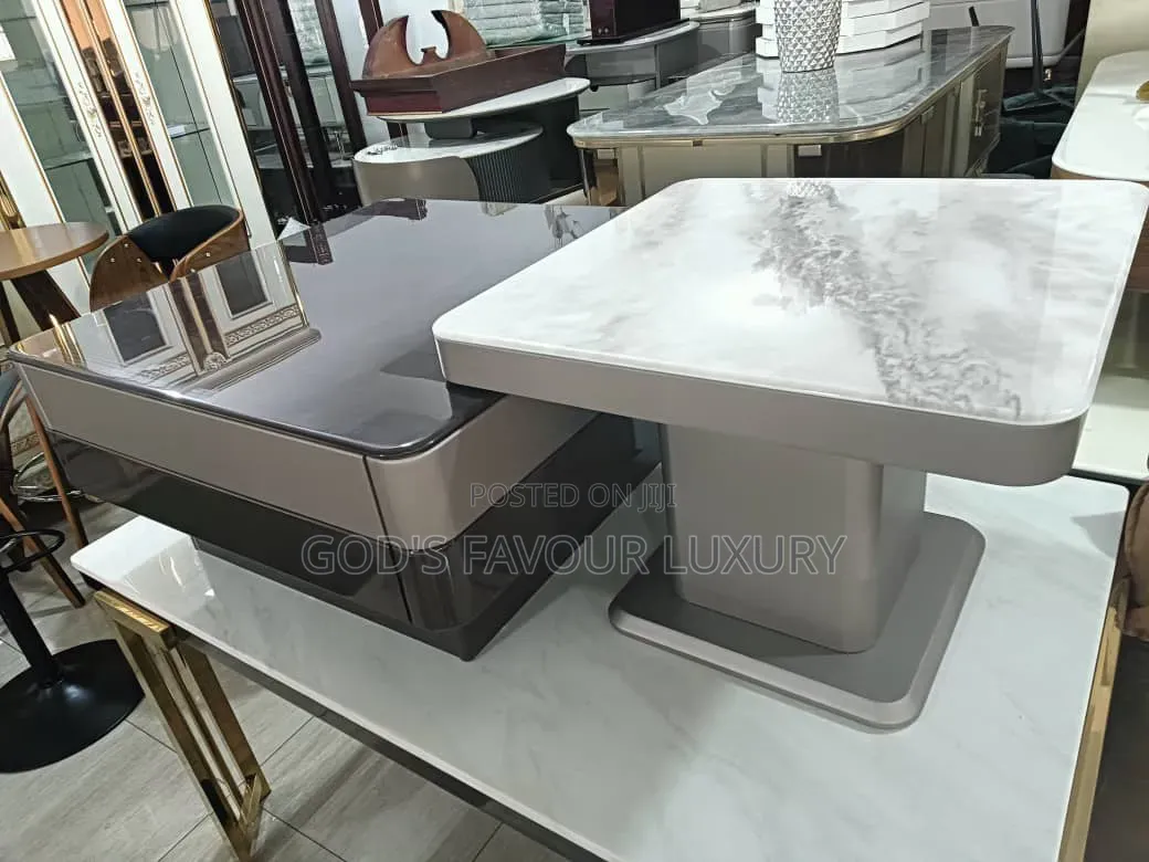 Best Quality Coffee Table Set With Semi-Attached Side Table