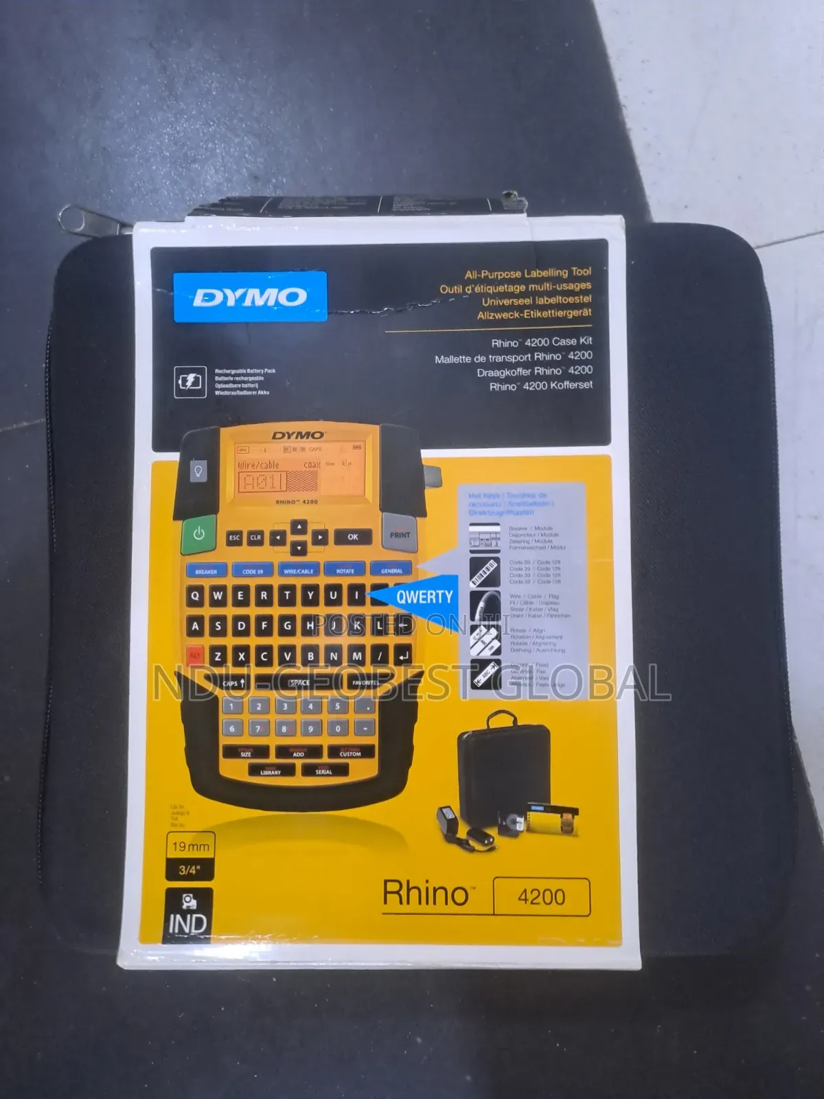 Dymo Rhino 4200 Industrial Label Maker Carry Case Kit