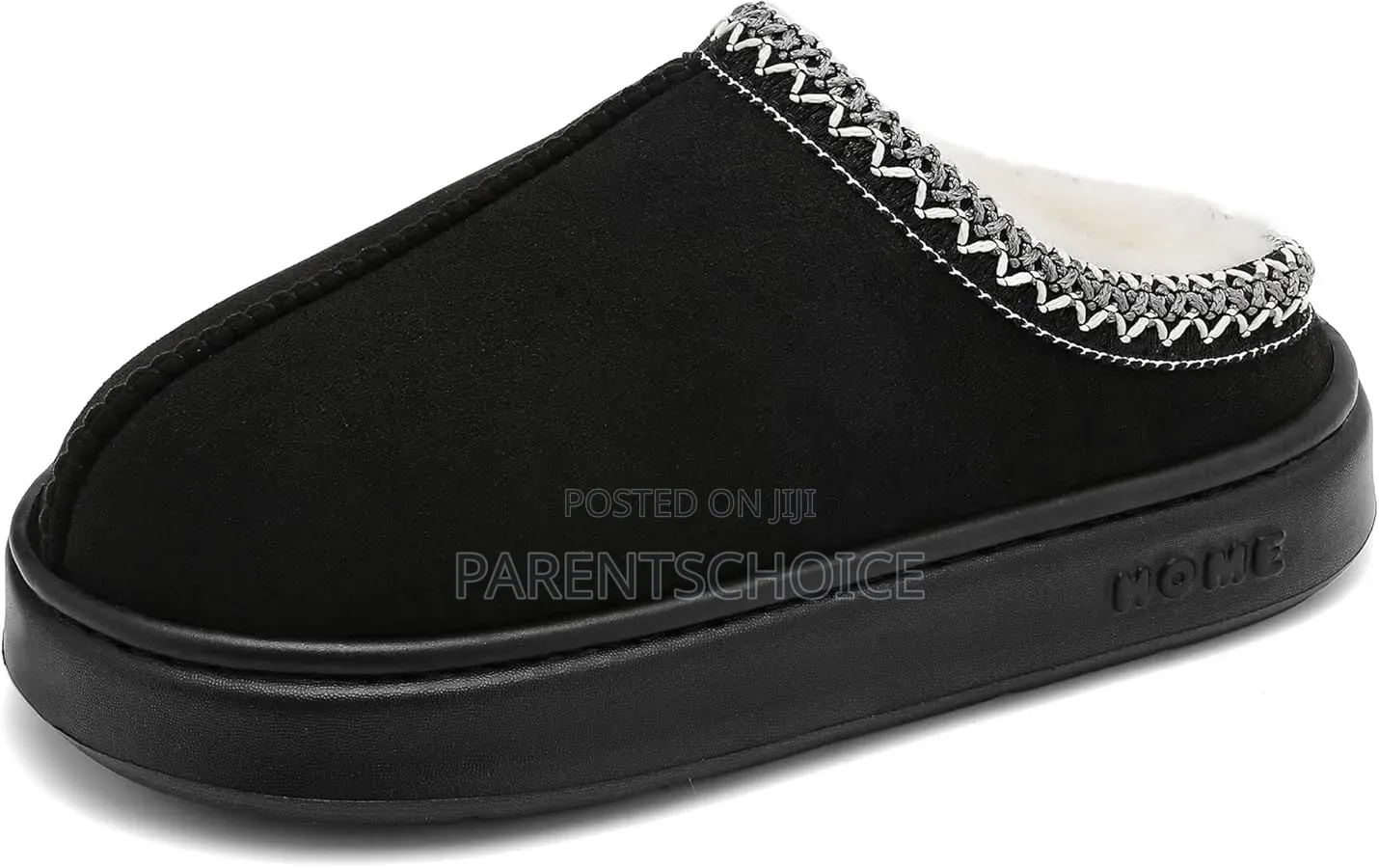 Women's Slippers Fluffy Winter House Shoes Black