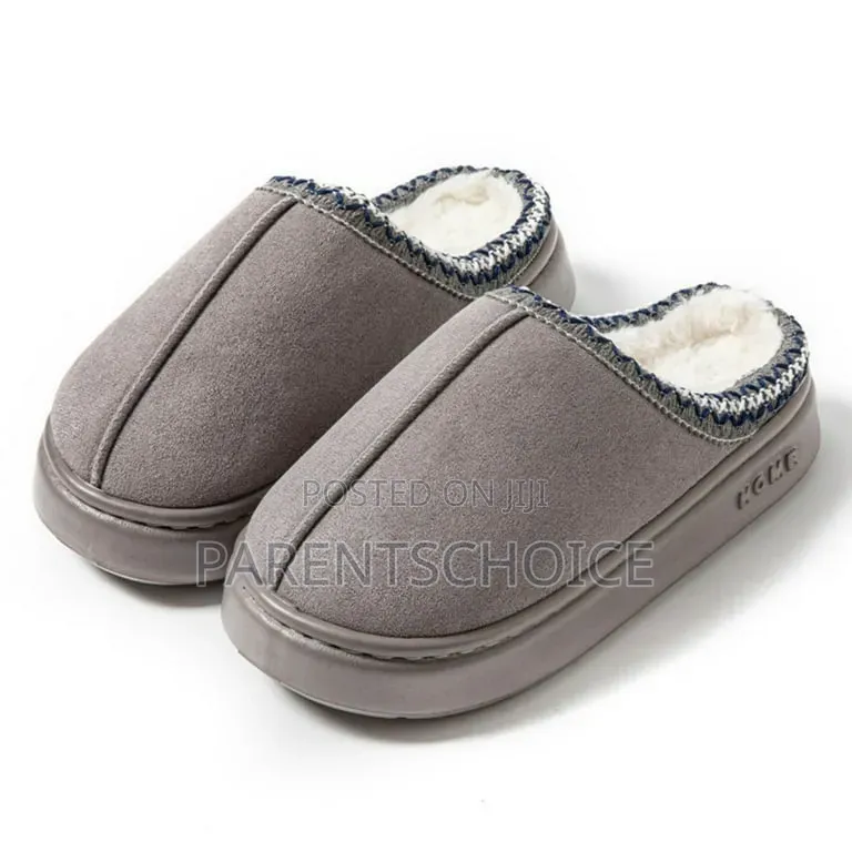 Women's Slippers Fluffy Winter House Shoes Black