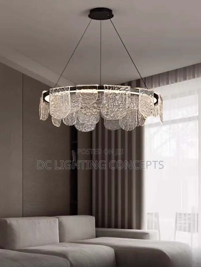 Nordic Round Glass Modern Custom Led Luxury Stainless Steel Chandelier