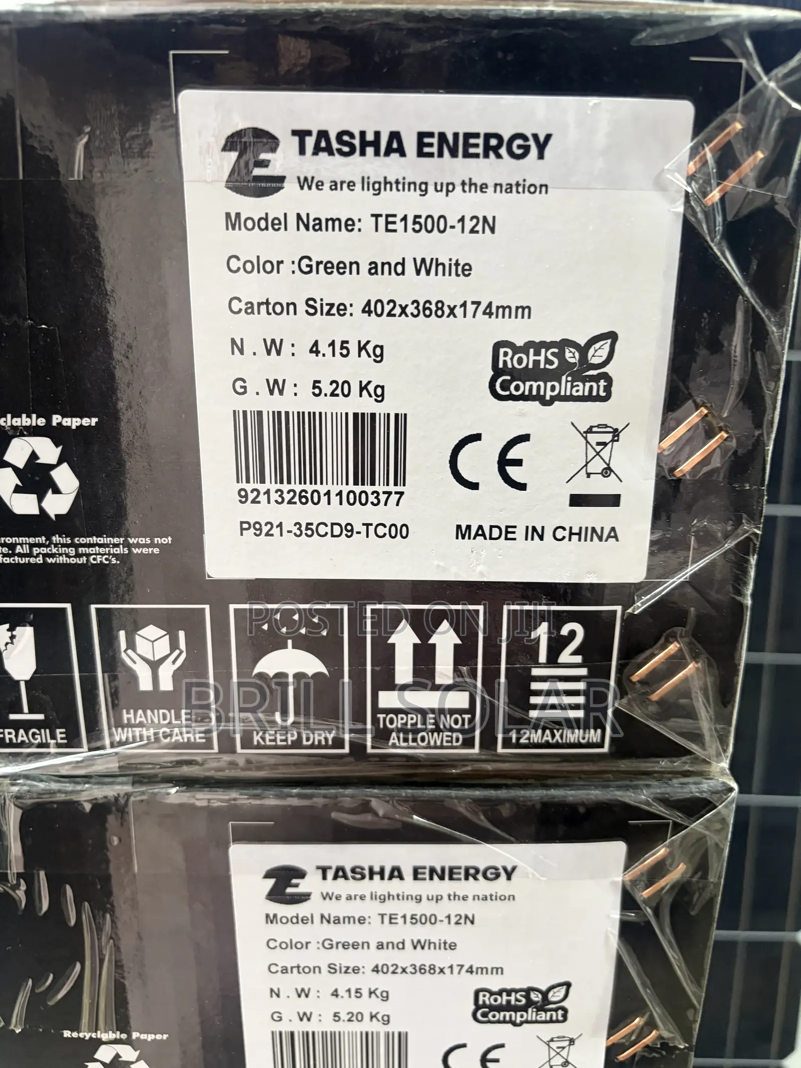 1.5kva-12v Tasha Energy Pure Sine Wave Hybrid Inverter