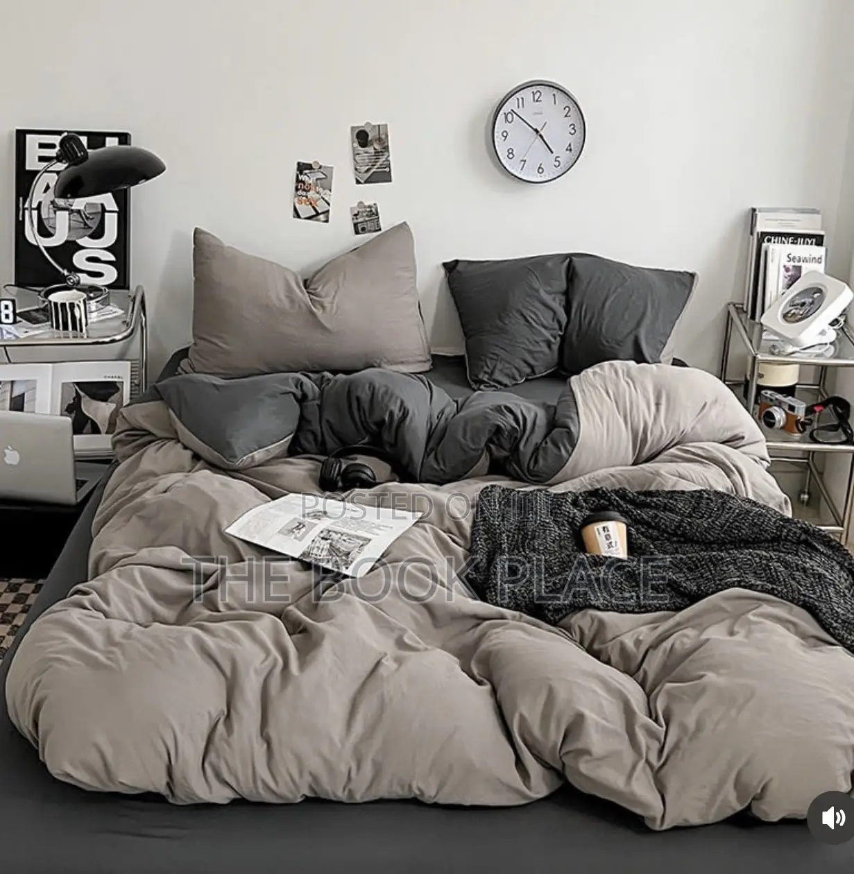 Gray/Ash Pure Cotton Lush American Bedding Set
