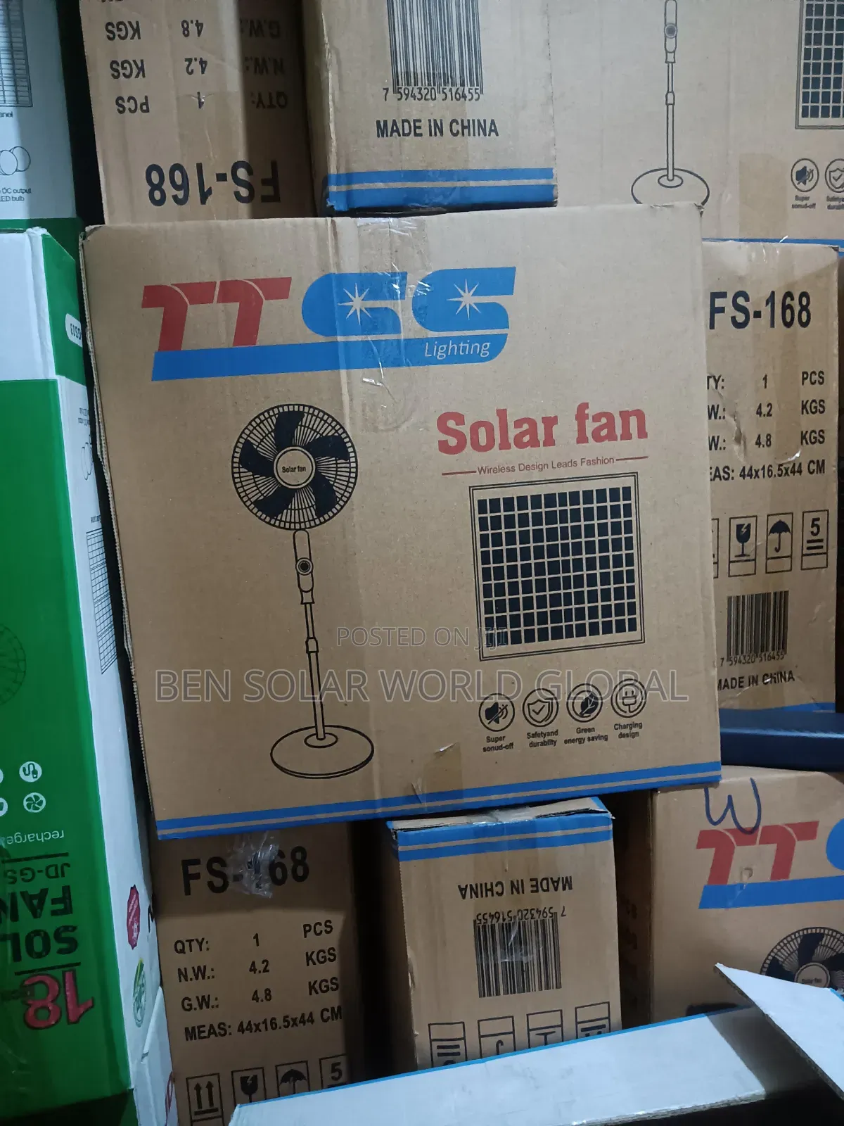 16inc Ttcc Lightning Solar Fan