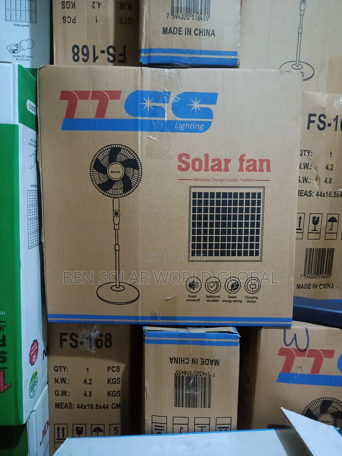 16inc Ttcc Lightning Solar Fan