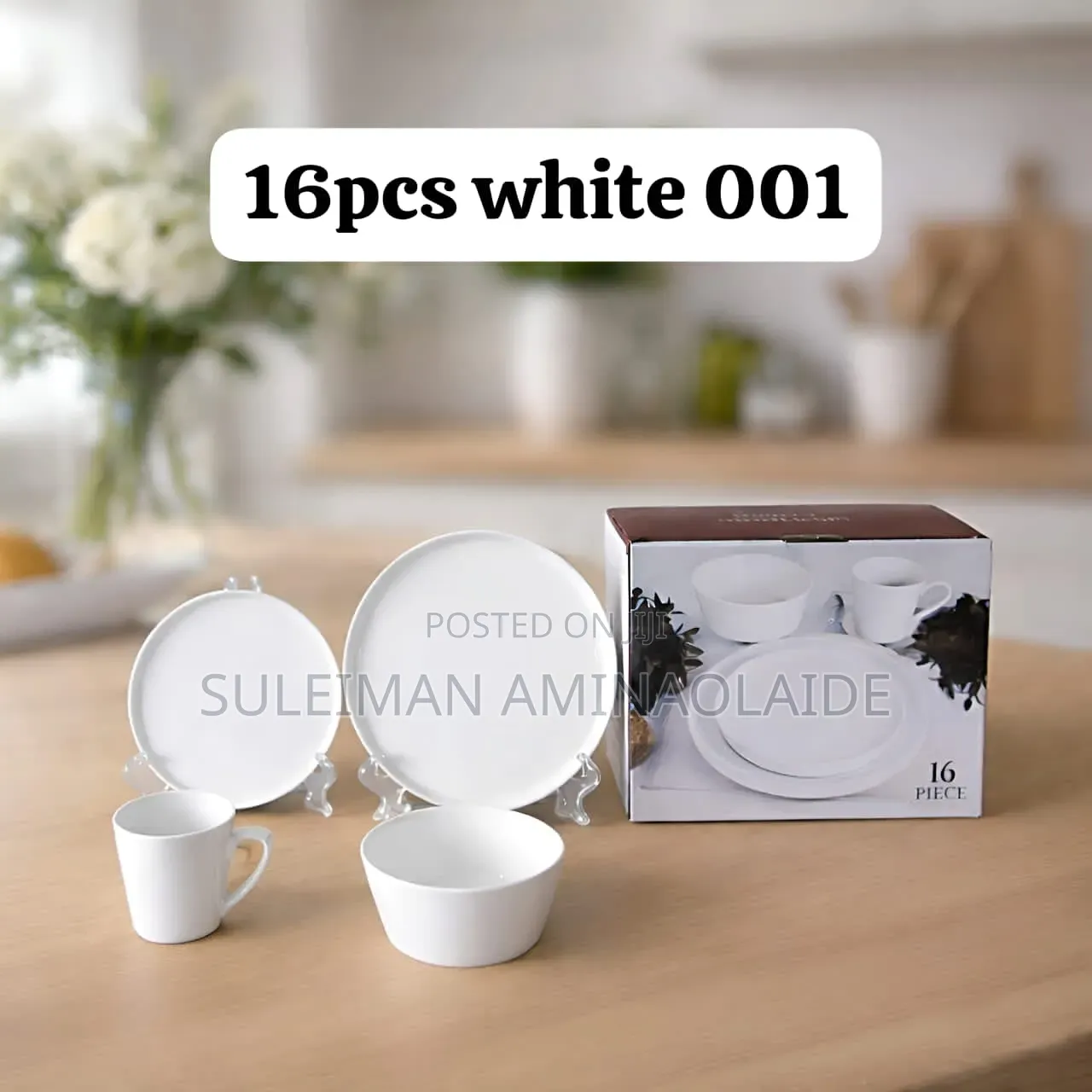 16pieces White Dinner Set
