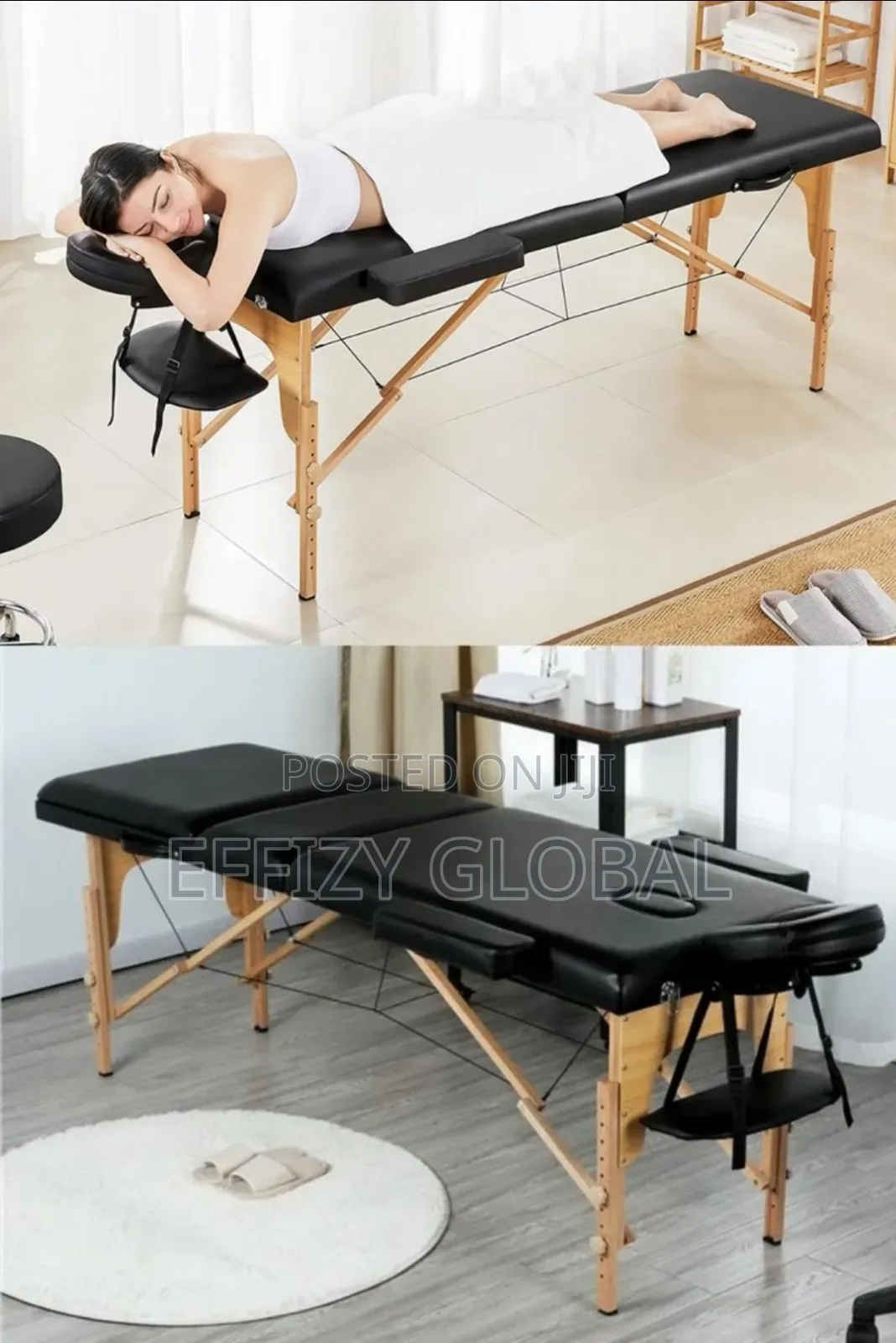 Brand New Wooden Massage Table With a Foldable, Space-Saving Design.