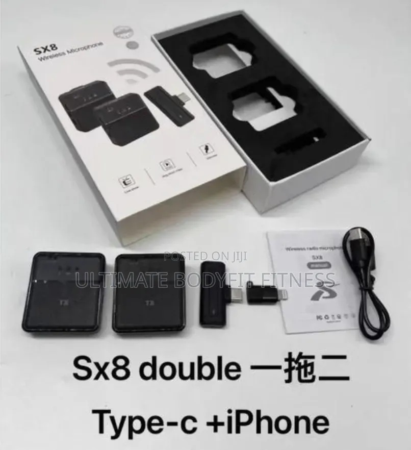 Brand New Sx8 Wireless Dual Noise Cancellations Microphone