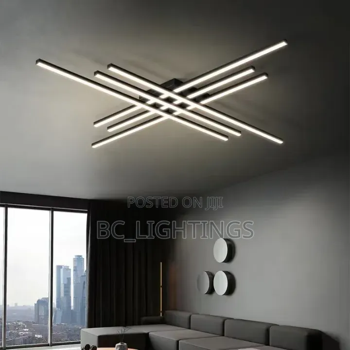 Modern Luxury Ceiling Lamp Creative Linear Chandelier for Living Room