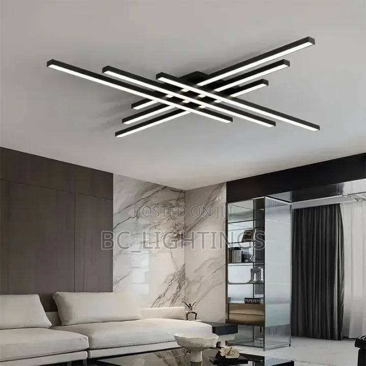 Modern Luxury Ceiling Lamp Creative Linear Chandelier for Living Room
