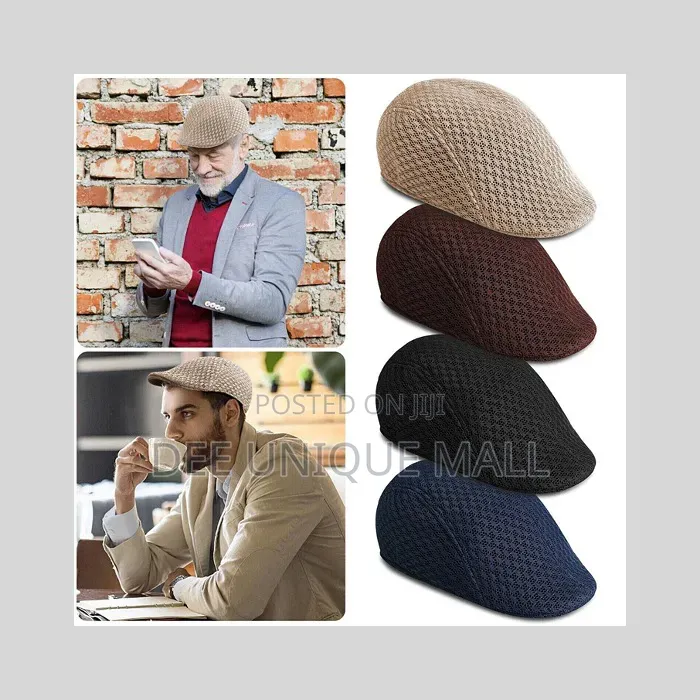 Summer Men Breathable Mesh Cap Beret.In Colors