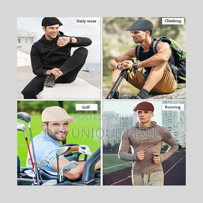 Summer Men Breathable Mesh Cap Beret.In Colors